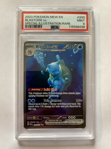 Pokémon TCG Blastoise EX 200/165 Scarlet & Violet 151 PSA 9