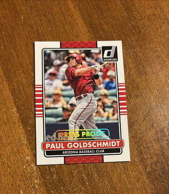 Paul Goldschmidt 2015 Donruss Press Proof Gold #46 Diamondbacks Cardinals /99