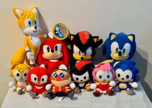 Sonic the Hedgehog Plush Tails Knuckles Shadow Amy Rose Eggman Stuffed Toy New - Image 4 of 4