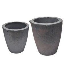 Set of 2 Foundry Crucibles 2 KG  3 KG  Metal Melting Crucible for Furnace