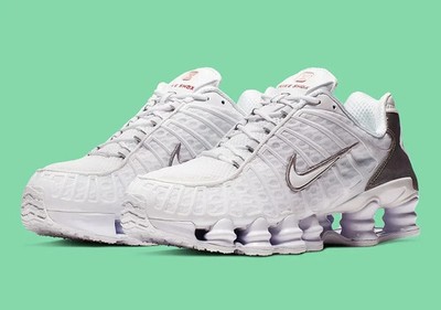 Nike Shox TL OG White Metallic Silver Sneakers Retro AV3595-100