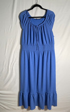 Lane Bryant Womens Blue Dress Boho Cottagecore Country Western Sz 18/20