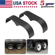 2PC Tandem Trailer Fender Double Axle For 13"-15" Teardrop Enclosed Trailers