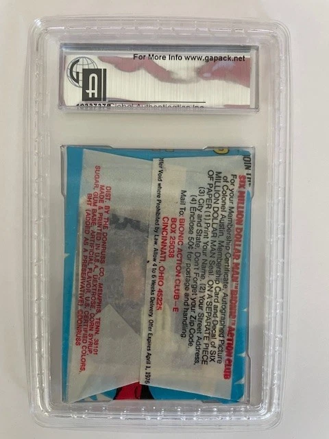 1975 年 Six Million Dollar Man 蜡包 GAI 7.5 近乎完好 + — 第 2/2 张图片