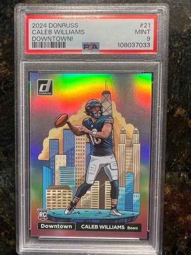 2024 Panini Donruss - Downtown! Caleb Williams #21 (RC) PSA 9