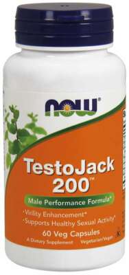 NOW Foods Testojack 200 Male Performance Formula 60 caps  04/27EXP