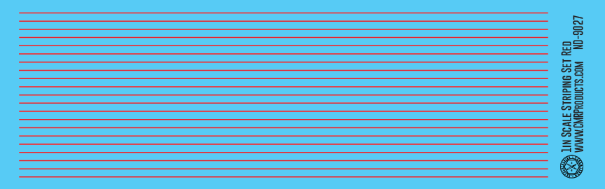 N Scale - Scale Striping Set 1in Red