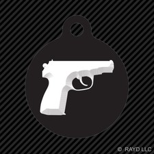 Makarov Keychain Round with Tab engraved many colors pistol hand gun 2a rights