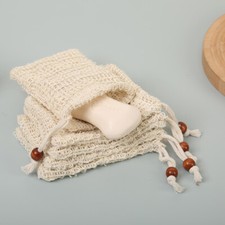 Soft for Skin Natural Sisal Soap Bag Exfoliating Soap Saver Pouch Holder 3/5Pcs