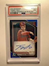2024 Bowman TOMMY TROY Chrome Prospect True Blue Auto /150 PSA 9 DBACKS #CPA-TT 