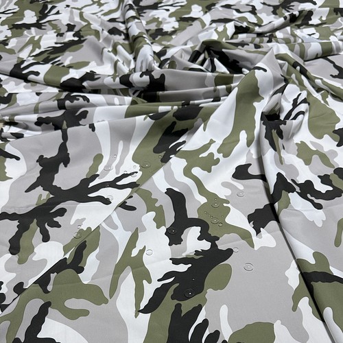 Lightweight 75D Dewspo DWR Woodland Camouflage Fabric Outdoor Jacket Jumper 58"W - Picture 49 of 58