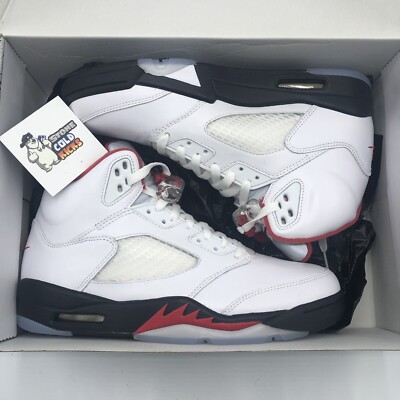 Nike Air Jordan 5 V Retro Fire Red Bred Chicago White Red DA1911