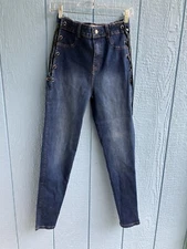 La Bijou Jeans Lace Up . Medium But Looks Much Smaller. Pls See Measurements.
