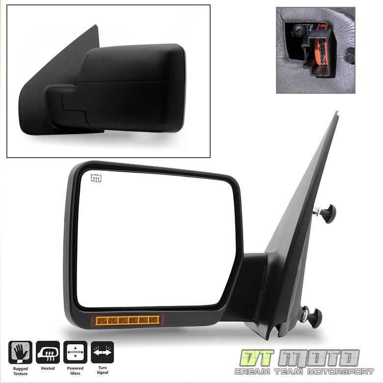 Towing Mirrors For 2004-2006 Ford F-150 - Power Heated Mirrors With Turn Signal & Telescoping Design - View #3
