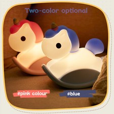 Silicone Cute Bedside Lamp Dimmable Nursery Nightlight Rechargeable Touch Lamp