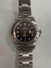 ROLEX EXPLORER II 40MM 16570 Z NO HOLES BLACK DIAL STAINLESS STEEL GMT WATCH 3