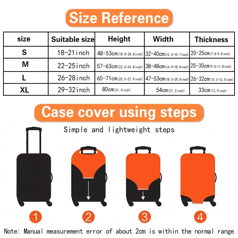 Travel Trolley Case Cover Protector Suitcase Cover Luggage Storage Cover Elastic - Picture 2 of 14