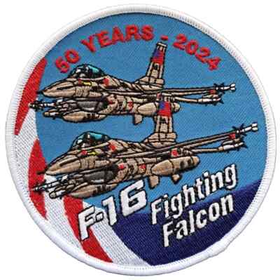 F-16 Fighting Falcon 50 Years US Air Force Embroidered Patch Badge