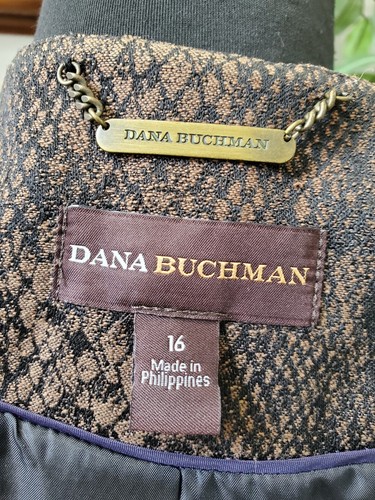 Dana Buchman Women Animal Print Long Sleeve Full Zip Front Casual Jacket Size 16 - Picture 7 of 11