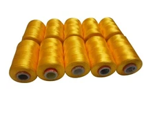 Silk Thread Desert Golden Shiny Embroidery Bangle Jewelry Making 10 Spools India
