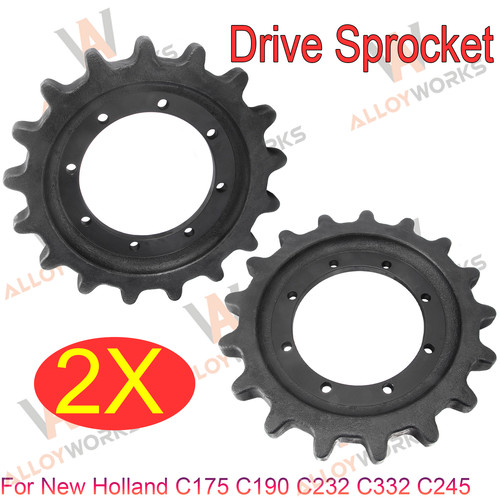2X Drive Sprocket For New Holland C175,C190 C232,C245 C345 C332 C332T Gehl RT175