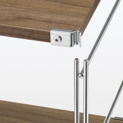 Étagère MUJI En Acier Inoxydable – Petite – L58 X P41 X H83 Cm – Argentée – Neuf