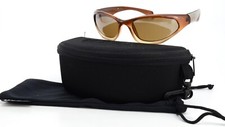 UVEX Sunglasses Wasp Wrap Sport Brown Amber Silver Optic Case