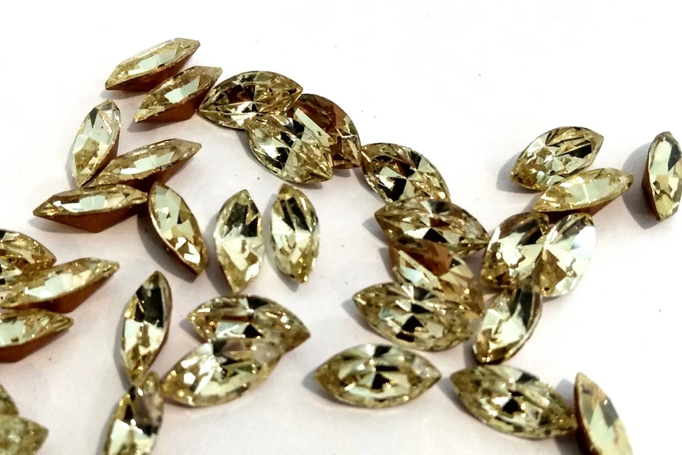 Navettes de colección Swarovski cristal austriaco 10x5 mm amarillo/jonquil (35 piezas) Foto 2 de 2