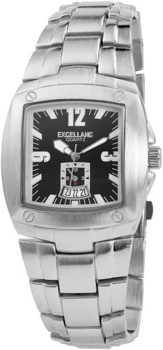 Excellanc Reloj de Pulsera Mujer Hombre Plata Metal Negro Blanco Braun Fecha - Imagen 6 de 9