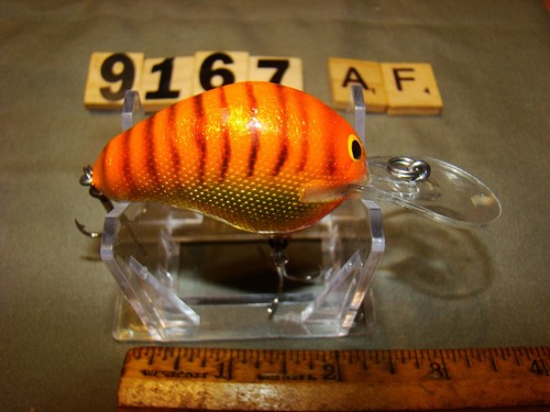 U9167 AF BAGLEY DIVING BALSA B FISHING LURE RARE TIGER COLOR - Picture 3 of 4