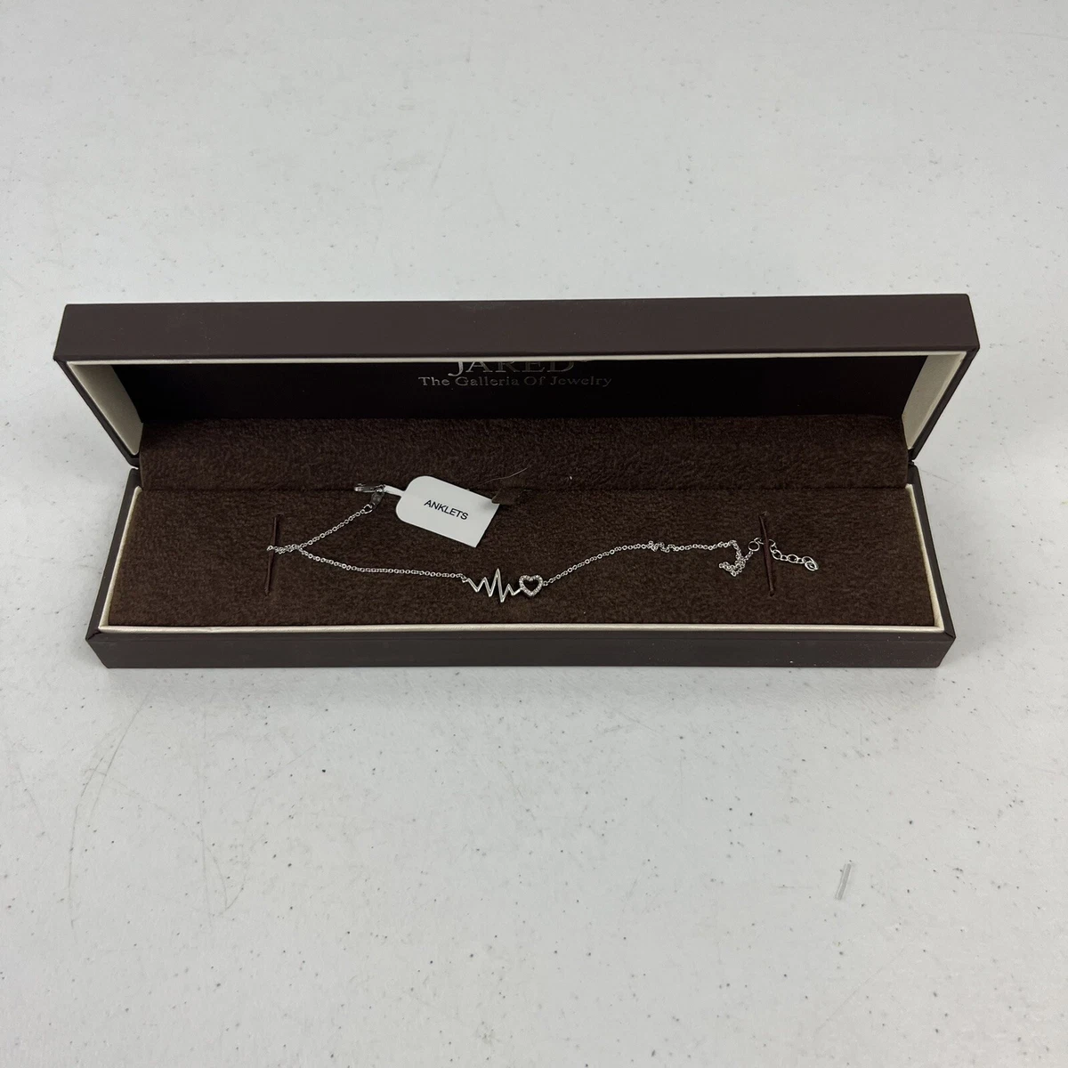 Jared Heartbeat Anklet Sterling Silver eBay