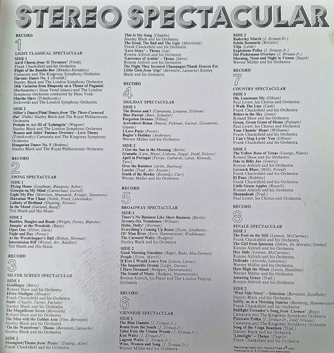 NEW Reader's Digest STEREO SPECTACULAR Vinyl Box set, 8 LPs, Cinema Broadway etc - Picture 4 of 14