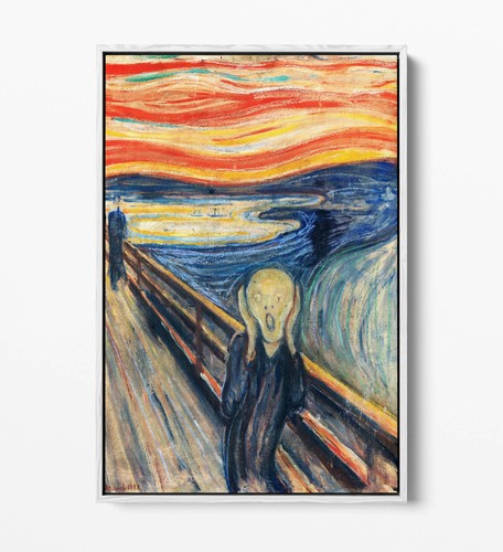 EDVARD MUNCH, THE SCREAM -FLOAT EFFECT CANVAS WALL ART PRINT - Picture 8 of 12