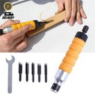 1x Wood Carving Tool soft plastic Electric Chisel+5 Carving Tips Wrench Flexible
