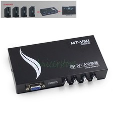 4 Port VGA LCD Monitor Switch Adapter Sharing Box 4-1 or 1-4 Selector Switcher