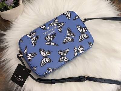 NWT Kate Spade Butterfly Camera Crossbody Bag Blue Multi | eBay