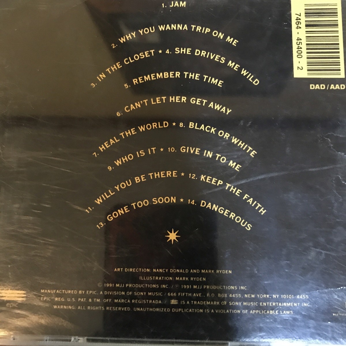 MICHAEL JACKSON, DANGEROUS Epic Records, CD VGC- QQ | eBay