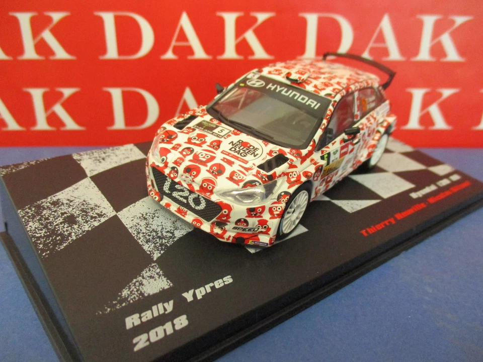 Die cast 1/43 Modellino Auto Hyundai i20 R5 Rally Ypres 2018 T. Neuville - Immagine 2 di 4