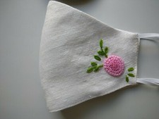 Face Mask washable Reusable 100 Cotton Handmade With Hand Embroidered Custom...