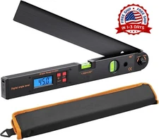 Buscador Angulo Digital Transportador con Regla 16in Herramienta Medicion Angulo