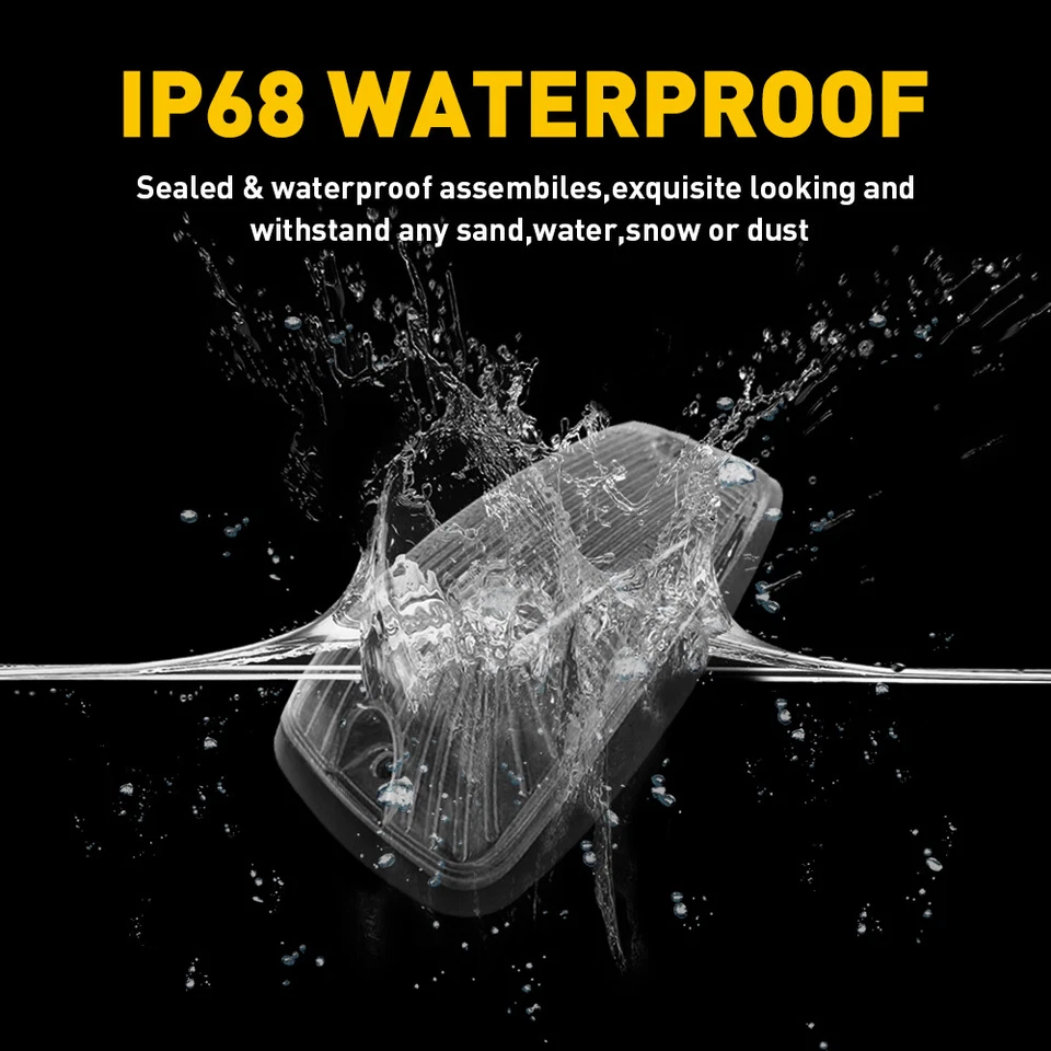 5Pcs Smoked Cab Roof Marker Running Amber Led Lights For Pickup Truck Suv 4X4 - Image 4 of 4