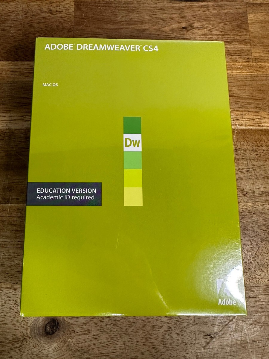 Adobe Dreamweaver CS4 - MAC OS Education Version - Sealed | eBay