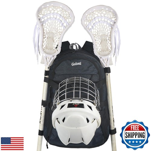 Goloni Lacrosse Equipment Rucksack mit zwei Sticks Halter und separaten Cleats