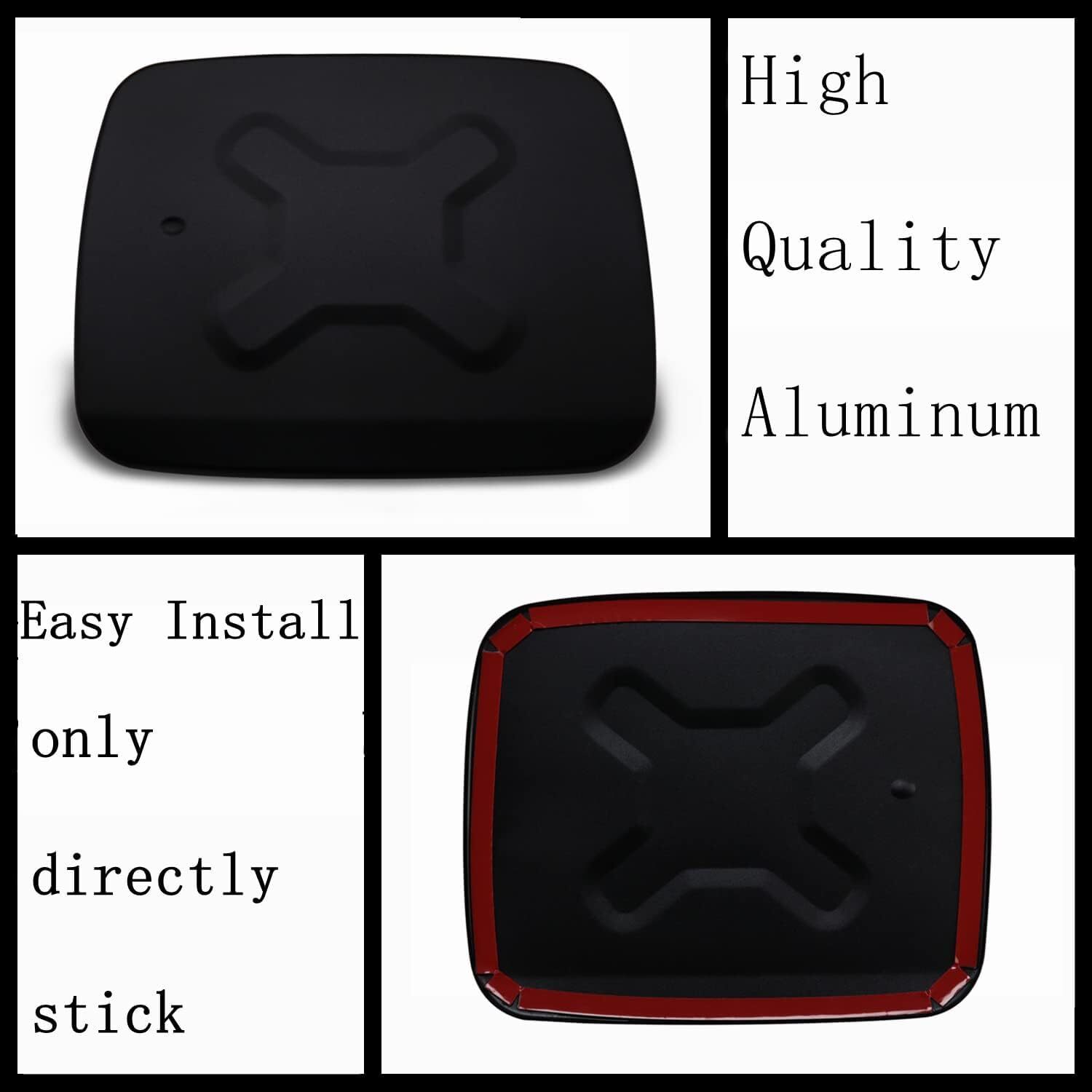 For Jeep Renegade 2015-21 Exterior Fuel Filler Cap Aluminum Door Gas Tank Cover