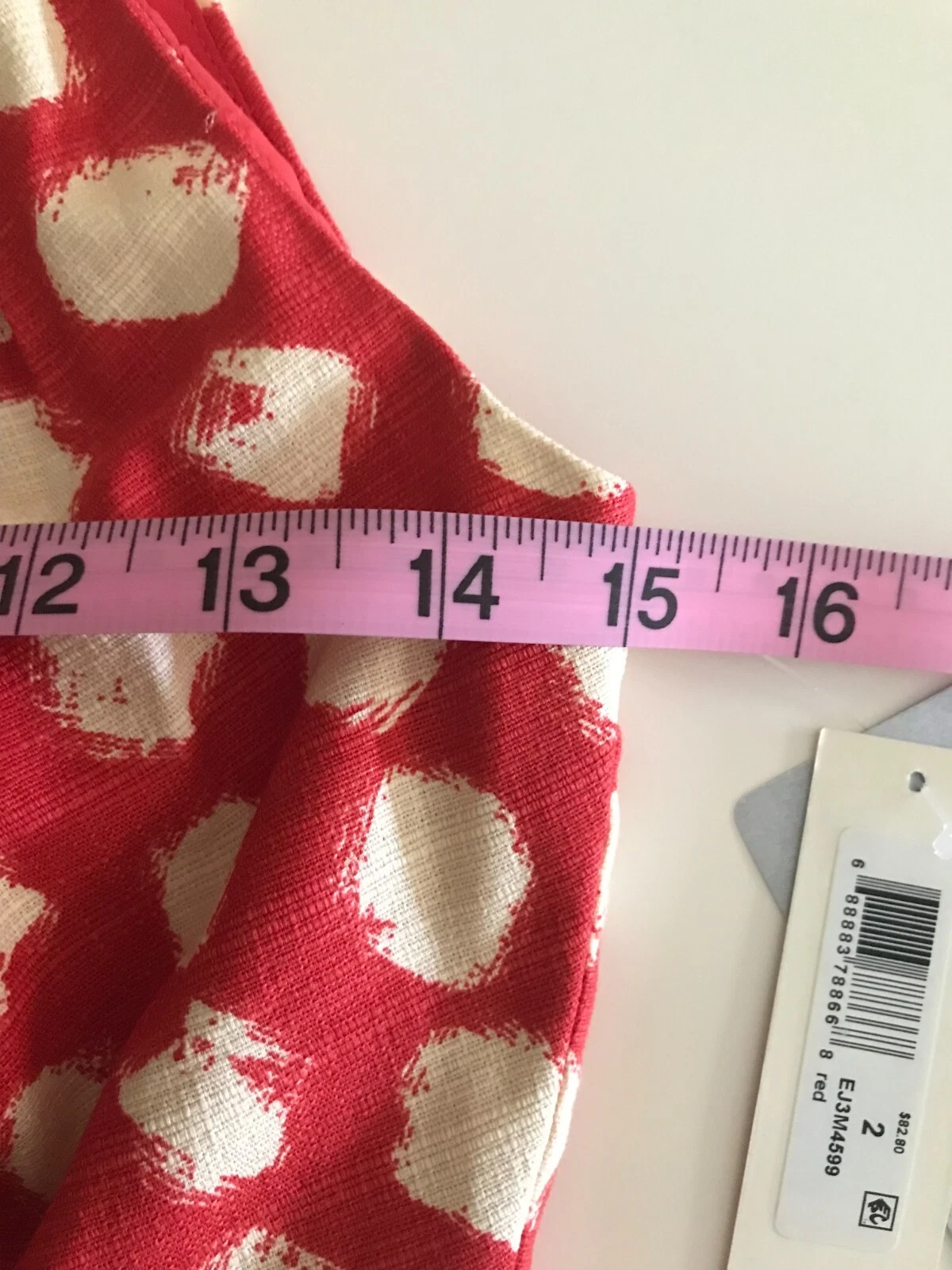VETEMENTS Abito Eliza J Red Halter a pois argento cintura a pieghe vestibilità e svasata taglia 2