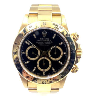 Rolex Daytona Cosmograph 40mm 18K Yellow Gold Watch 16528 Zenith Box & Booklets