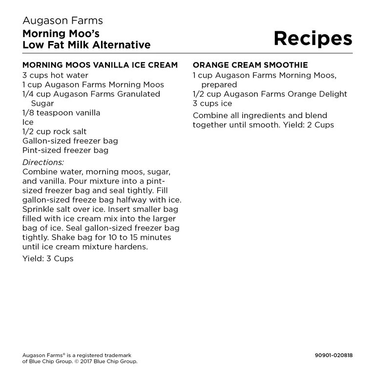 Augason Farms Morning Moo's Low Fat Milk Alternative 3 lbs 8 oz No. 10