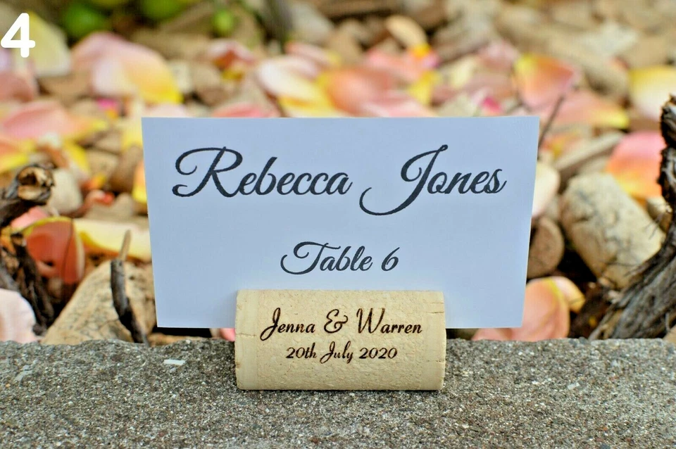 Tarjetero Corcho Vino Personalizado - Tarjetero Boda - Blanco - Personalizado Foto 4 de 4