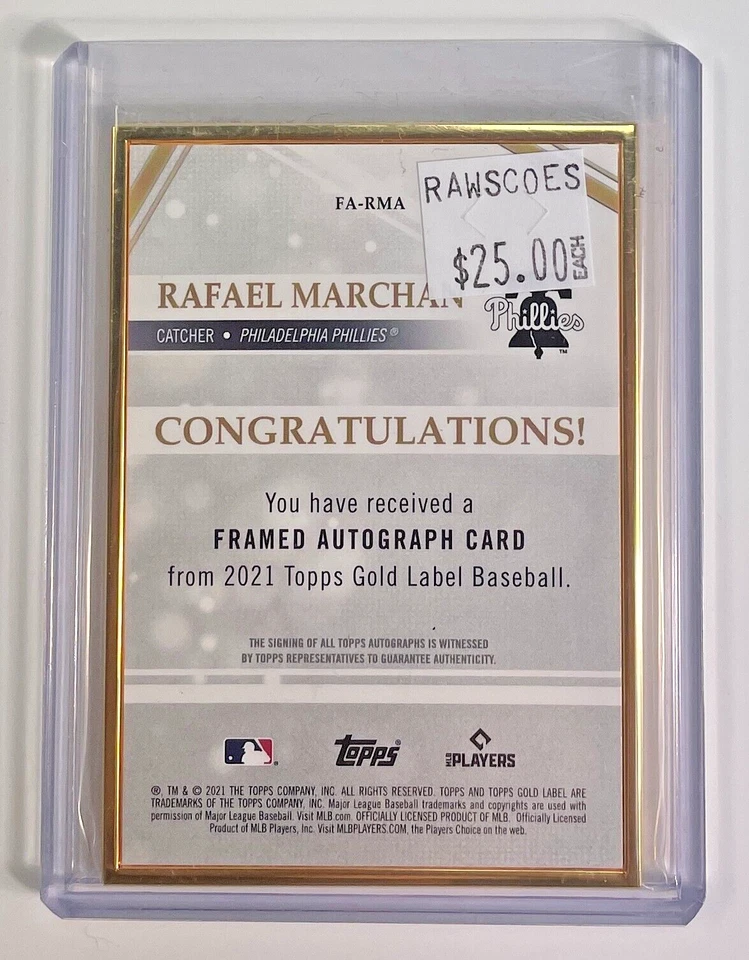 2021 Topps Gold Label Rookie Auto #FA-RMA Rafael Marchan - Image 2 of 2