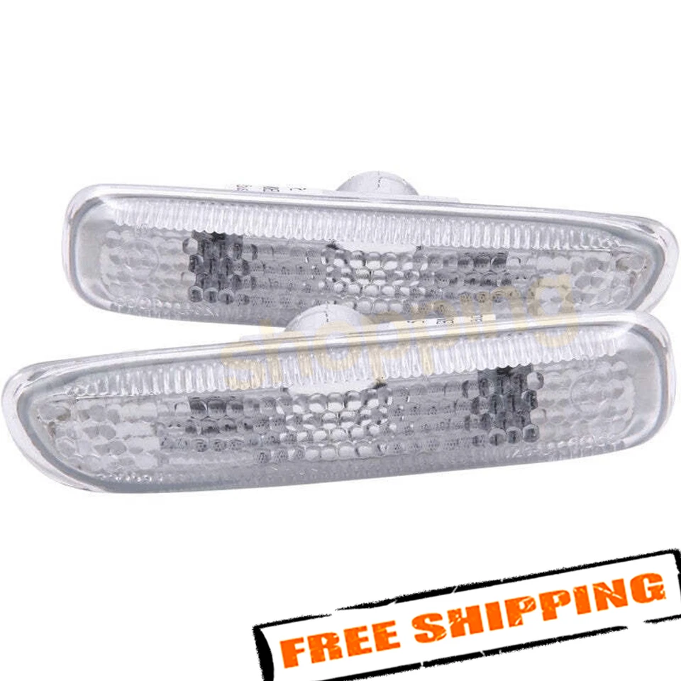 ANZO 511024 Chrome Clear Lens Side Markers for 99-01 BMW 3 Series E46 4-Door - Image 2 of 4